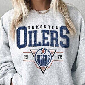 Edmonton Oilers Ice Hockey Crewneck Sweatshirt 05